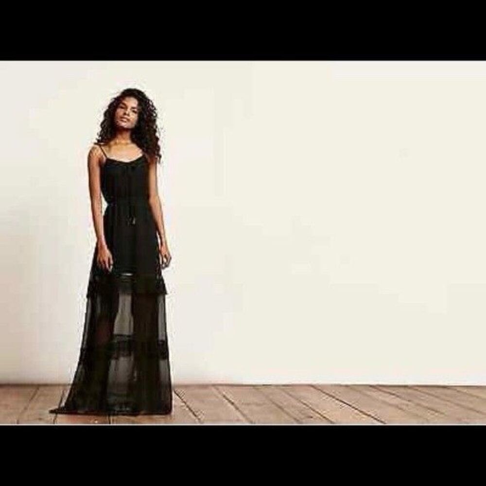 Haute Hippie Sheer Tiered Black Gown-NWT-$495-SMall - Picture 1 of 8